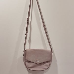 Kate Spade taupe spencer court - lavinia' leather & suede crossbody bag